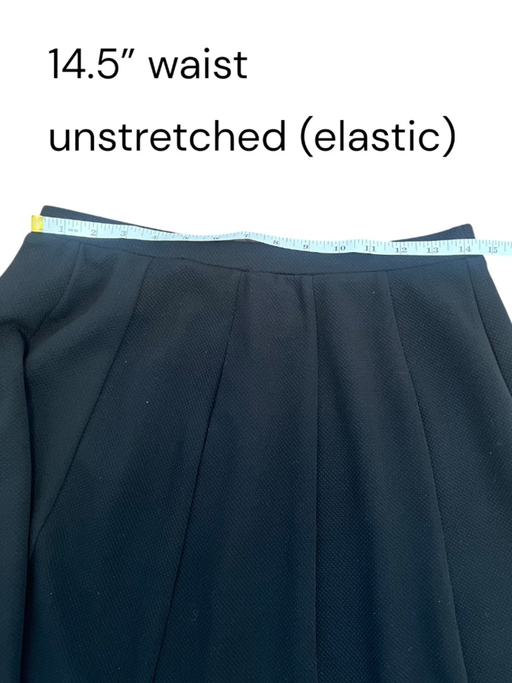 NY Collection Black A-Line Skirt, Small - Picture 5 of 7